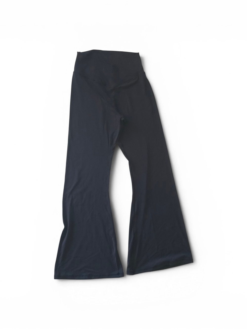 High-Waist Black Flared Leggings